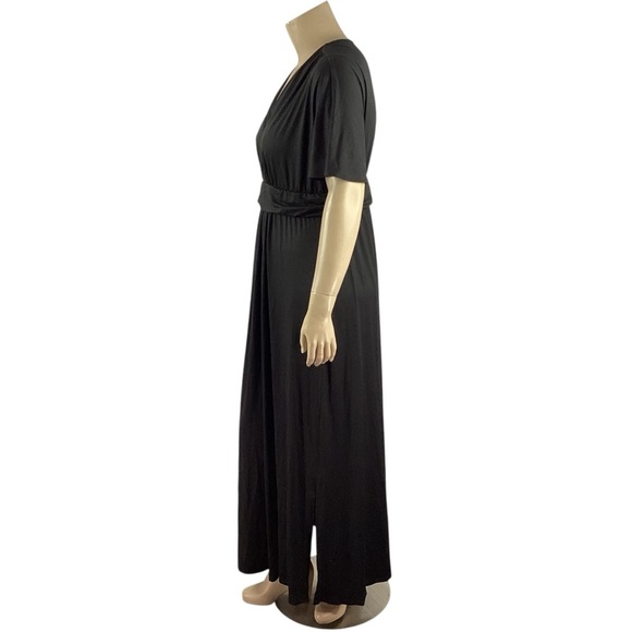 Kiyonna Vienna Maxi Dress Black Plus Size 2X - Picture 4 of 7